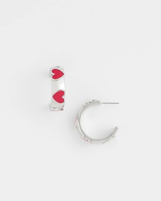 Red Hoop Earrings click to view larger image.