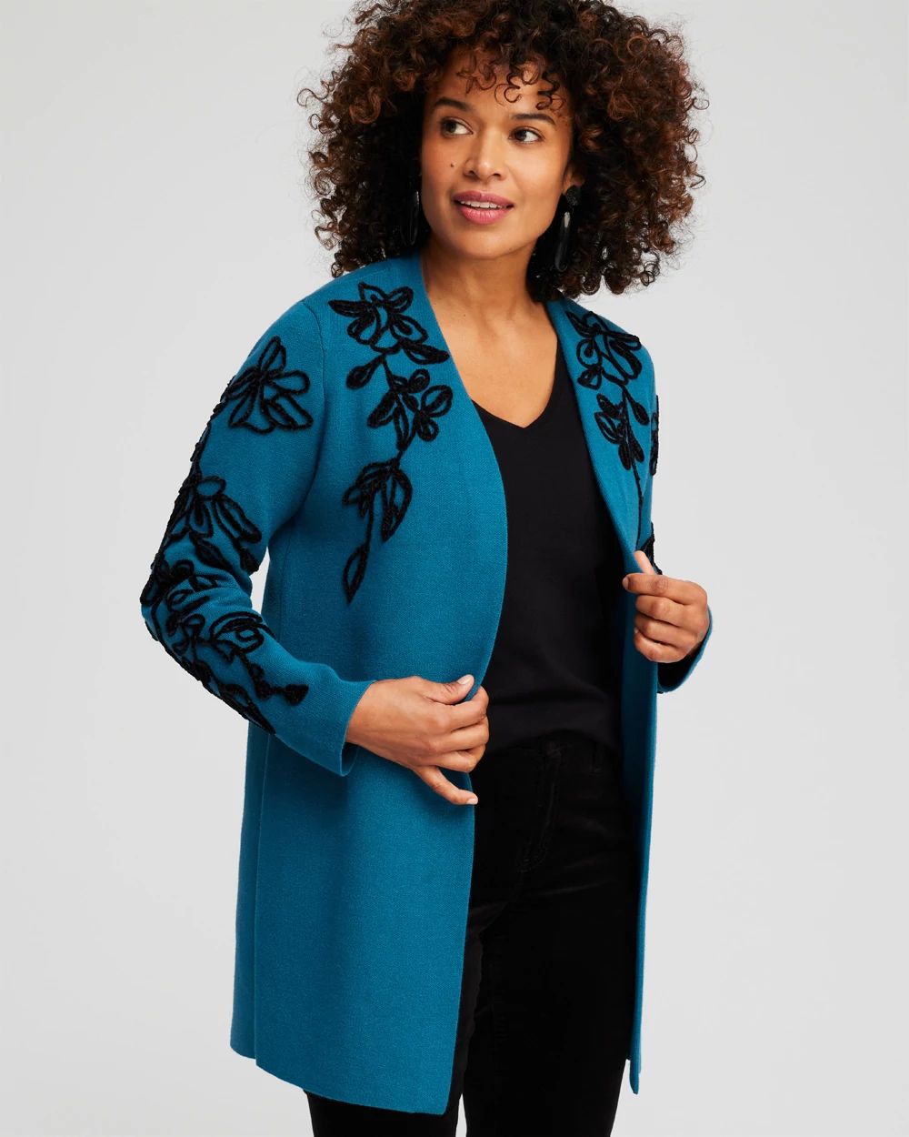 Chenille Soutache Cardigan