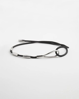 Faux Leather Tie Belt