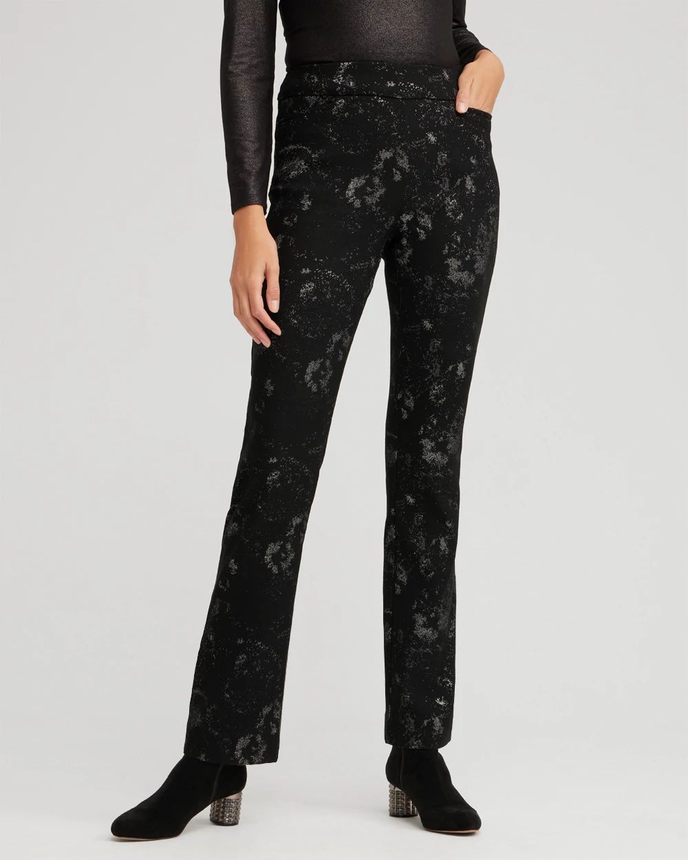 Brigitte Lurex Jacquard Pants