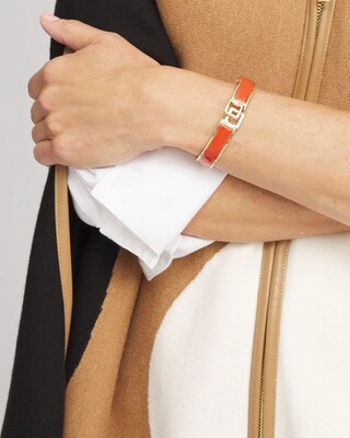Chico's Click Orange Bangle Bracelet