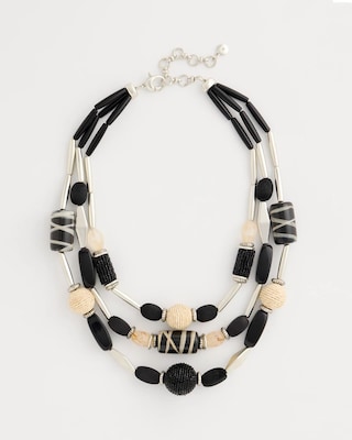 Neutral Triple-Strand Necklace