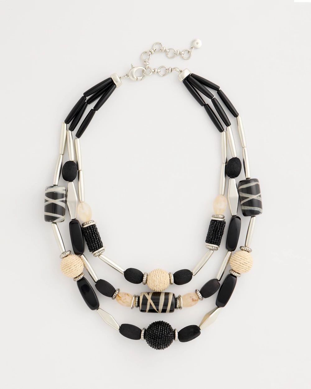 Neutral Triple-Strand Necklace