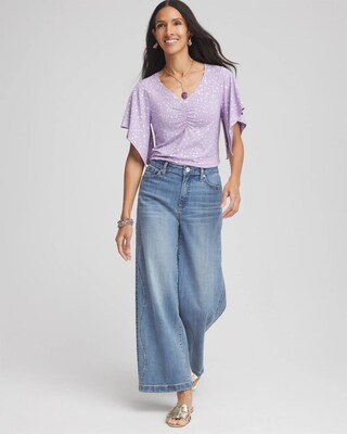 Touch of Cool™ Handkerchief-Sleeve V-Neck Tee click to view larger image.