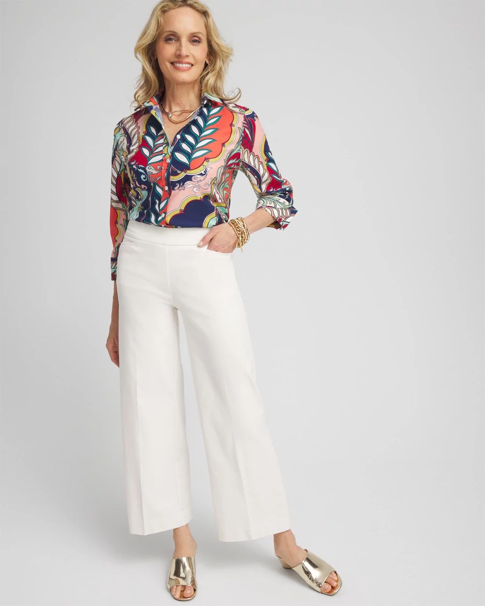 Brigitte™ Pull-On Wide Leg Cropped Pants