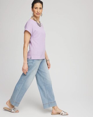 Cap Sleeve Textured Tee click to view larger image.