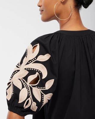 Embroidered Raglan Dress