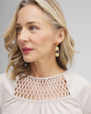 No Droop™ Lucite Gold Foil Earrings