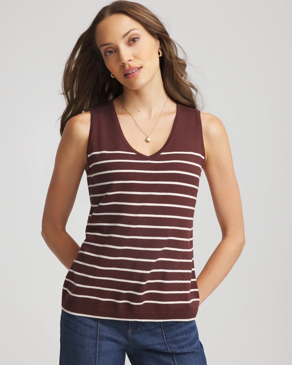 Ella Striped Sweater Tank