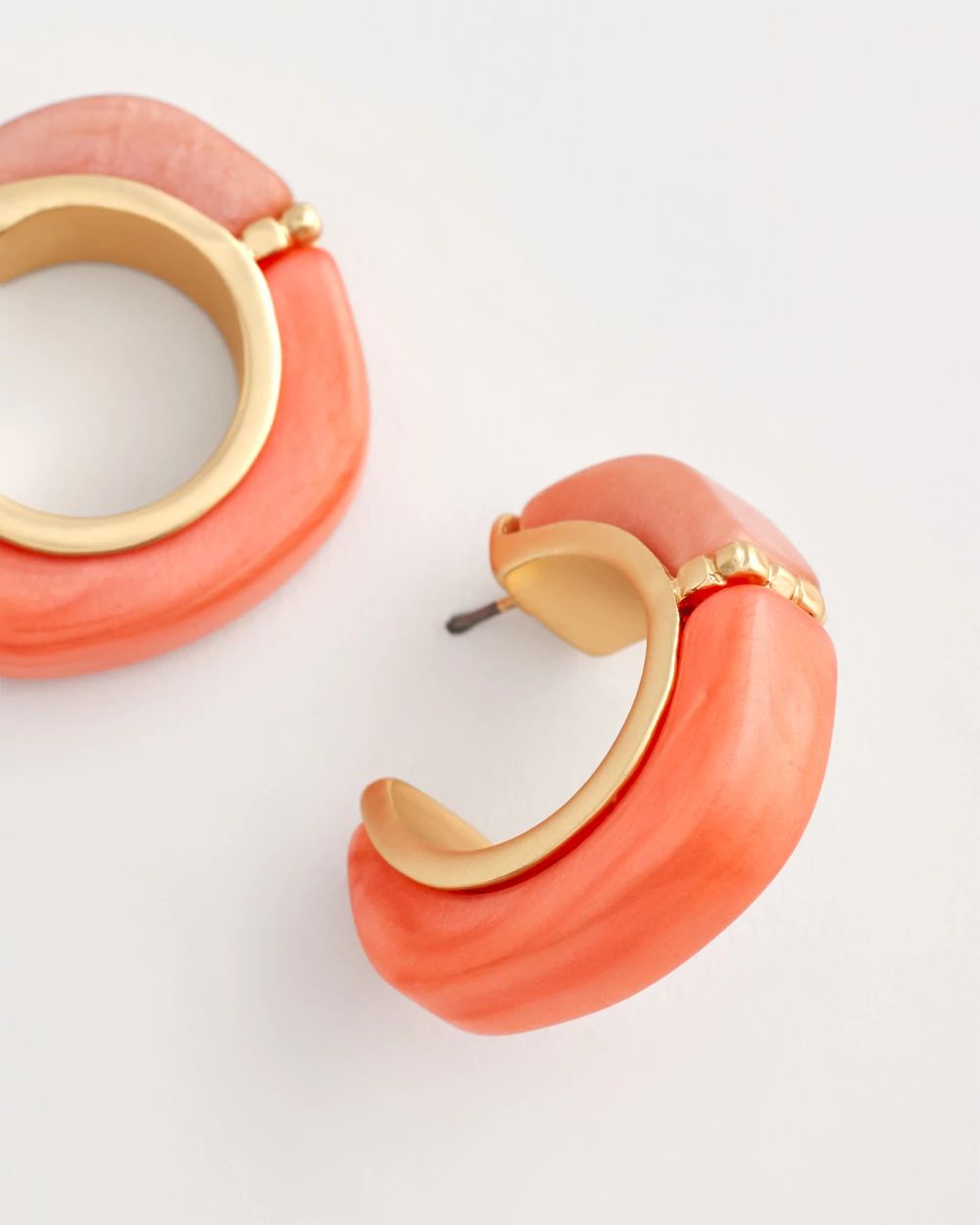 Tonal Peach Hoop Earrings