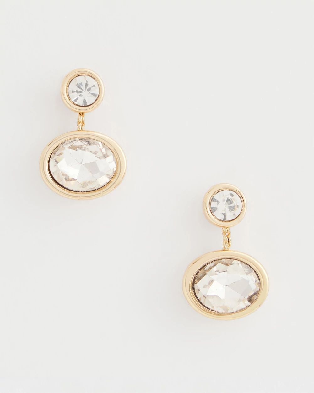 Goldtone Bezel Stud Earrings