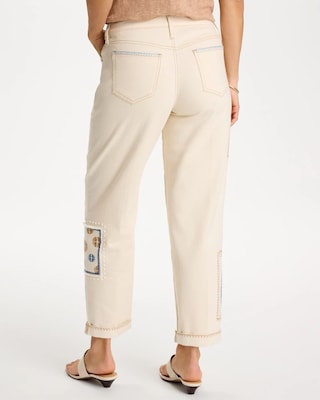 Patchwork Relaxed Boyfriend Jean click to view larger image.