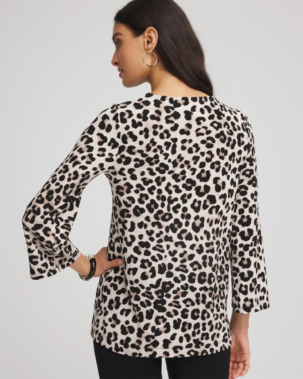 Travelers™ Animal-Print Lattice Top