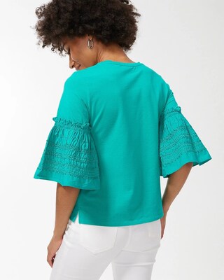 Ruffle Trim Sleeve Top