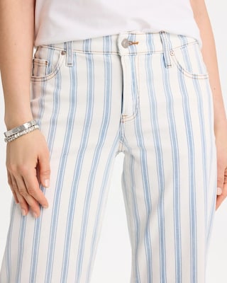 Striped Relaxed Boyfriend Jean click to view larger image.