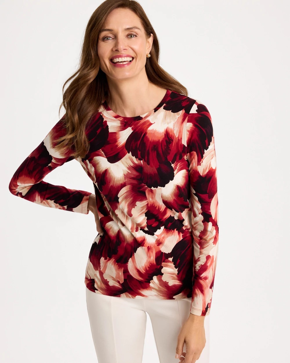 Petal Print Touch of Cool™ Layering Tee