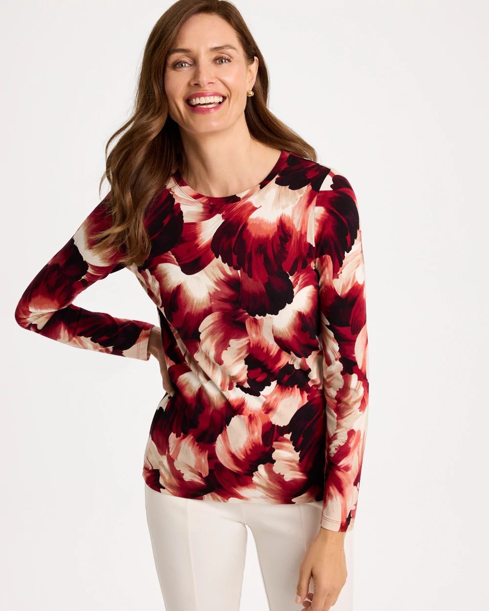 Petal Print Touch of Cool™ Layering Tee