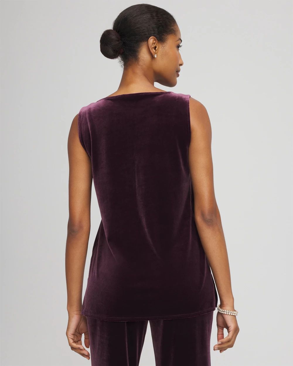 Travelers™ Velvet Side-Slit Tank click to view larger image.