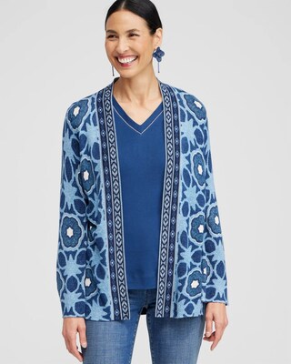 Spun Rayon Double Knit Cardigan