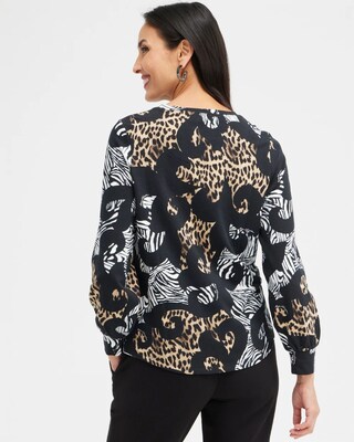 Zenergy® Mixed Animal Print Sweatshirt