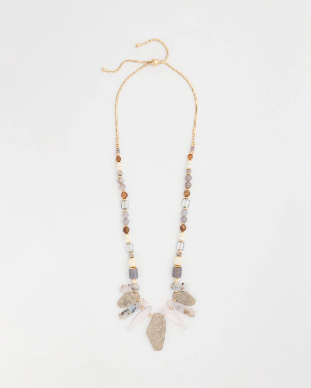 Adjustable Genuine Stone Neutral Necklace