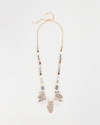 Adjustable Genuine Stone Neutral Necklace