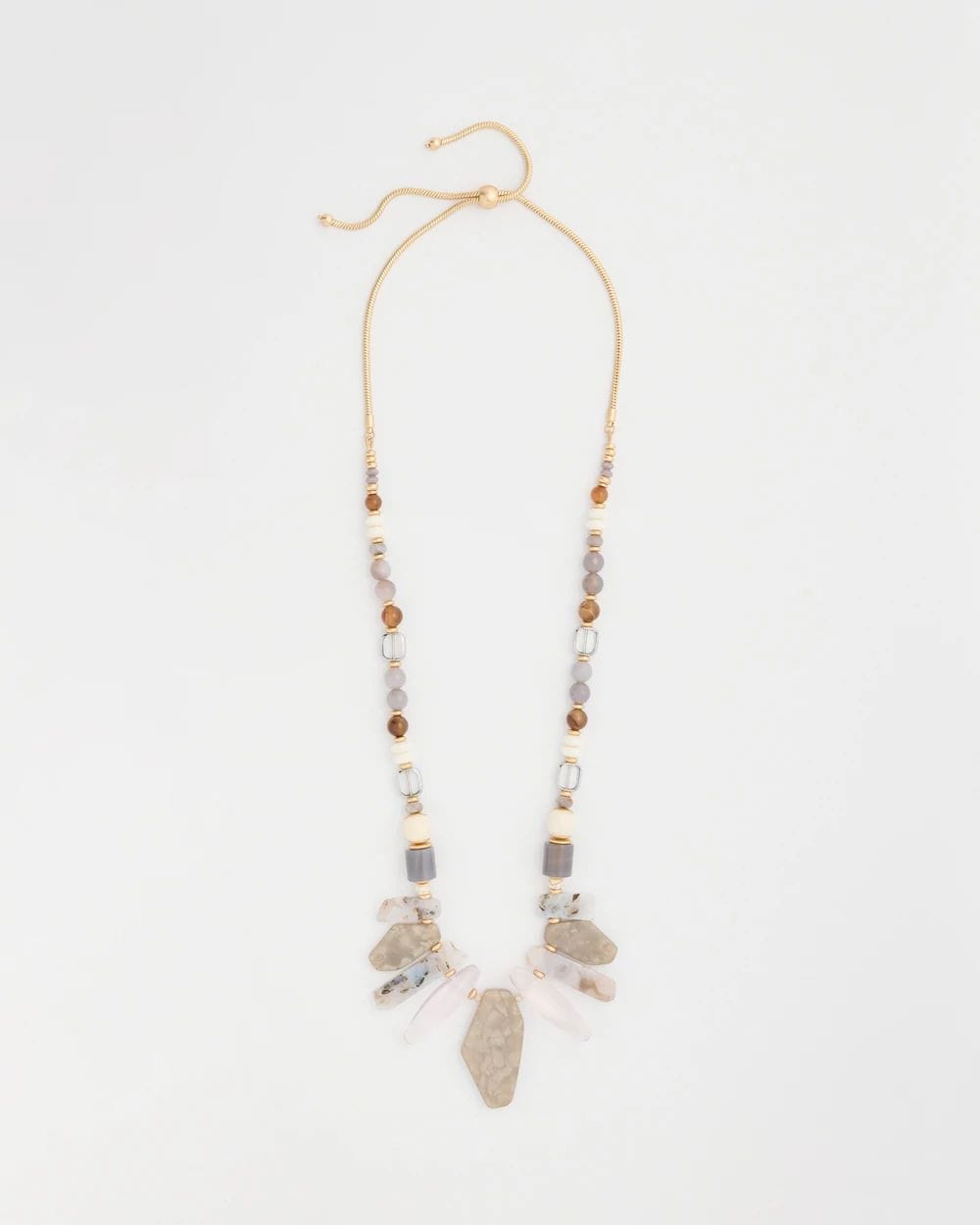Adjustable Genuine Stone Neutral Necklace
