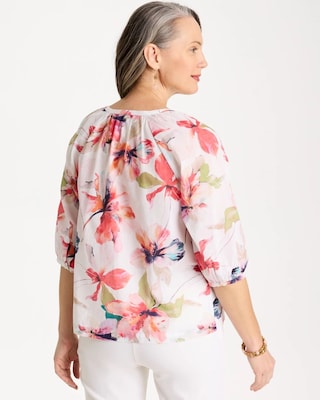 Cotton Voile Croix Collage Blouse click to view larger image.