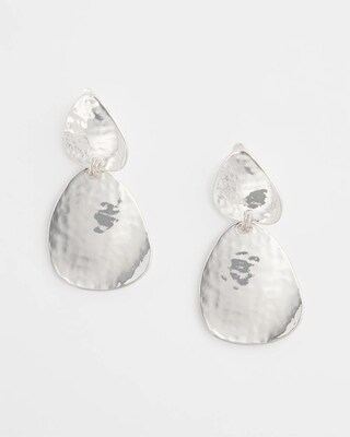 No Droop™ Silver Tone Clip-On Drop Earrings