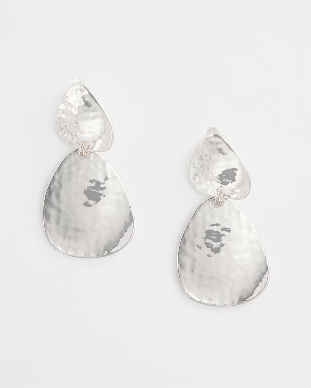 No Droop™ Silver Tone Clip-On Drop Earrings