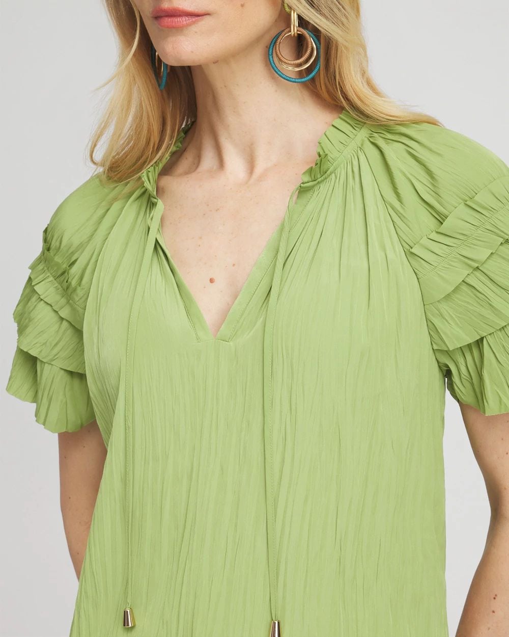 Ruffle Sleeve Blouse click to view larger image.