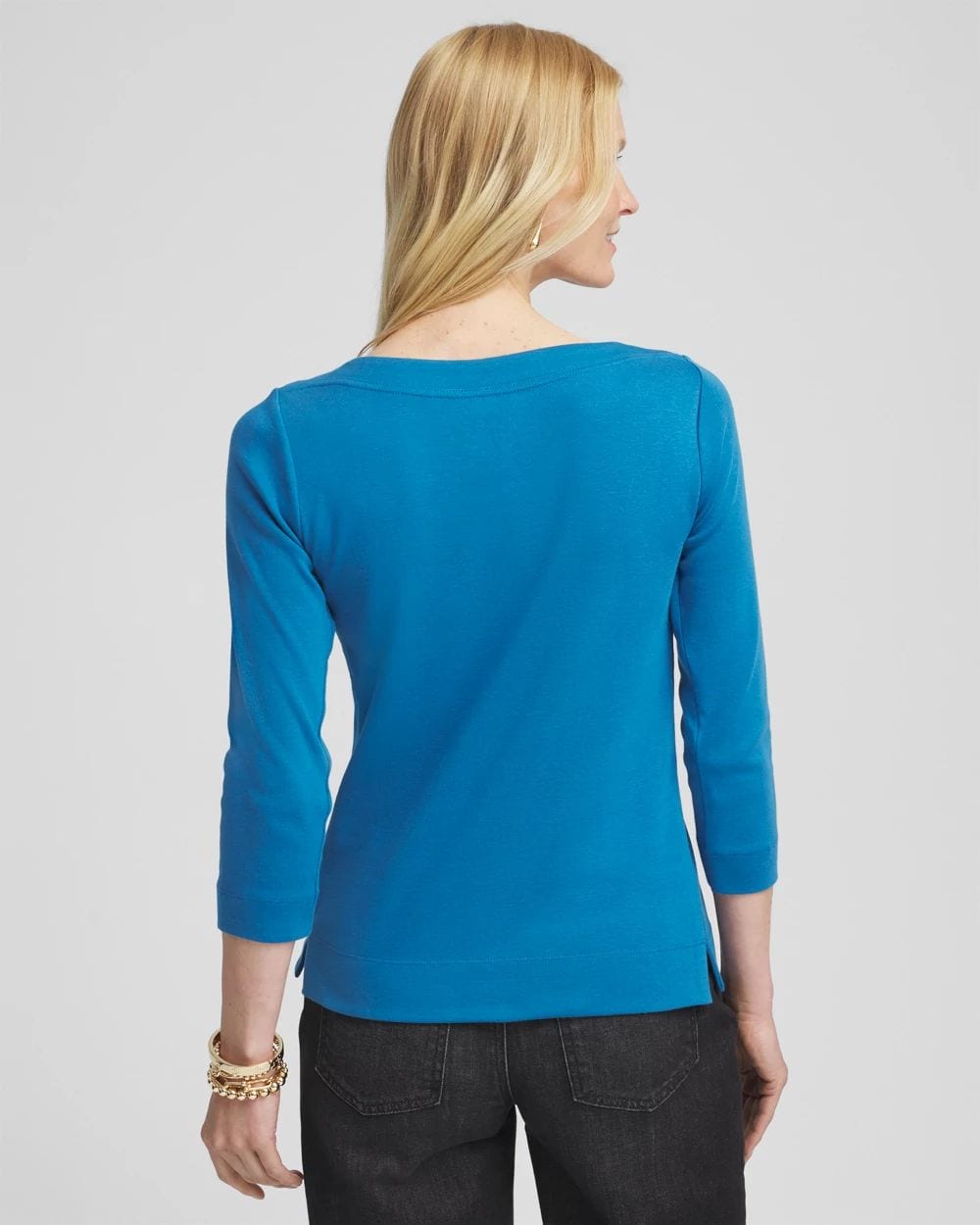 3/4 Sleeve Bateau Neck Tee