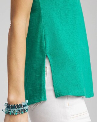 Slub Sleeveless Collared Tunic click to view larger image.