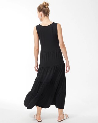 Sleeveless Cotton Slub Maxi Dress