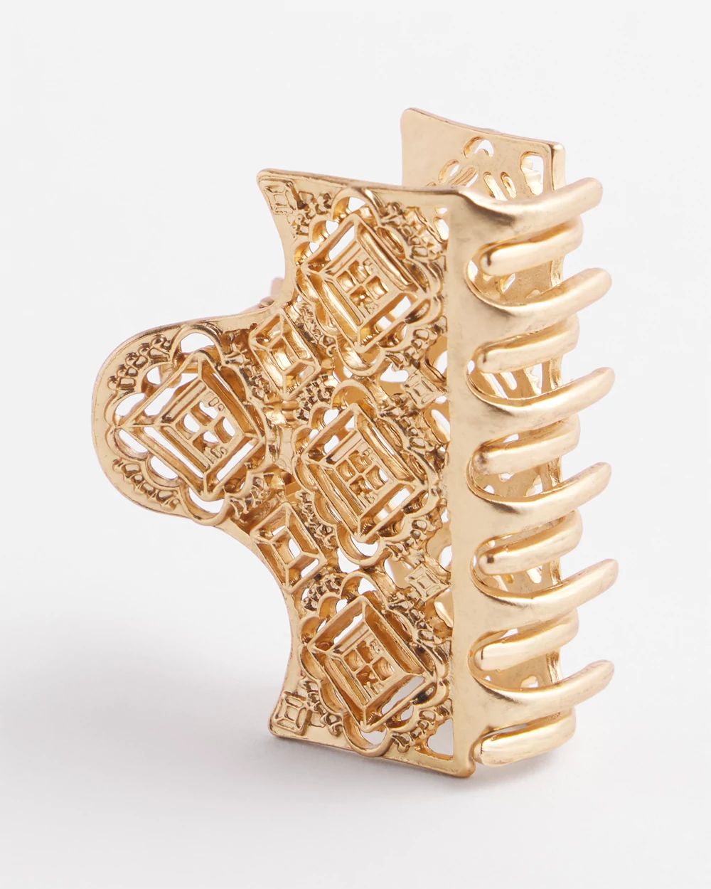 Vintage Gold-Tone Jaw Hair Clip