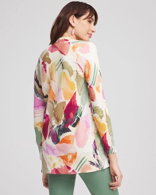 Floral Open-Front Cardigan click to view larger image.