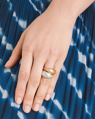 Stackable Mixed-Metal Ring Set