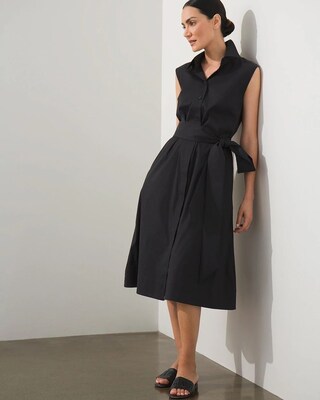 Black Label Poplin Shirt Dress