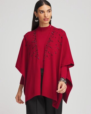 Embellished Knit Ruana