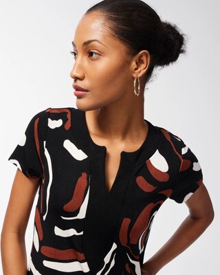 Travelers Abstract Print Tunic