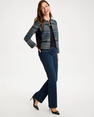 Ponte Jacquard Fringe Jacket click to view larger image.