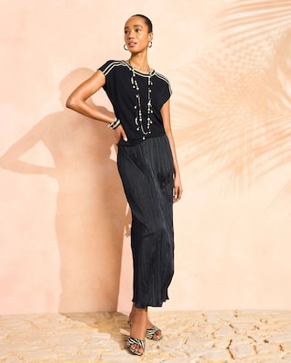 Satin Crinkle Maxi Skirt