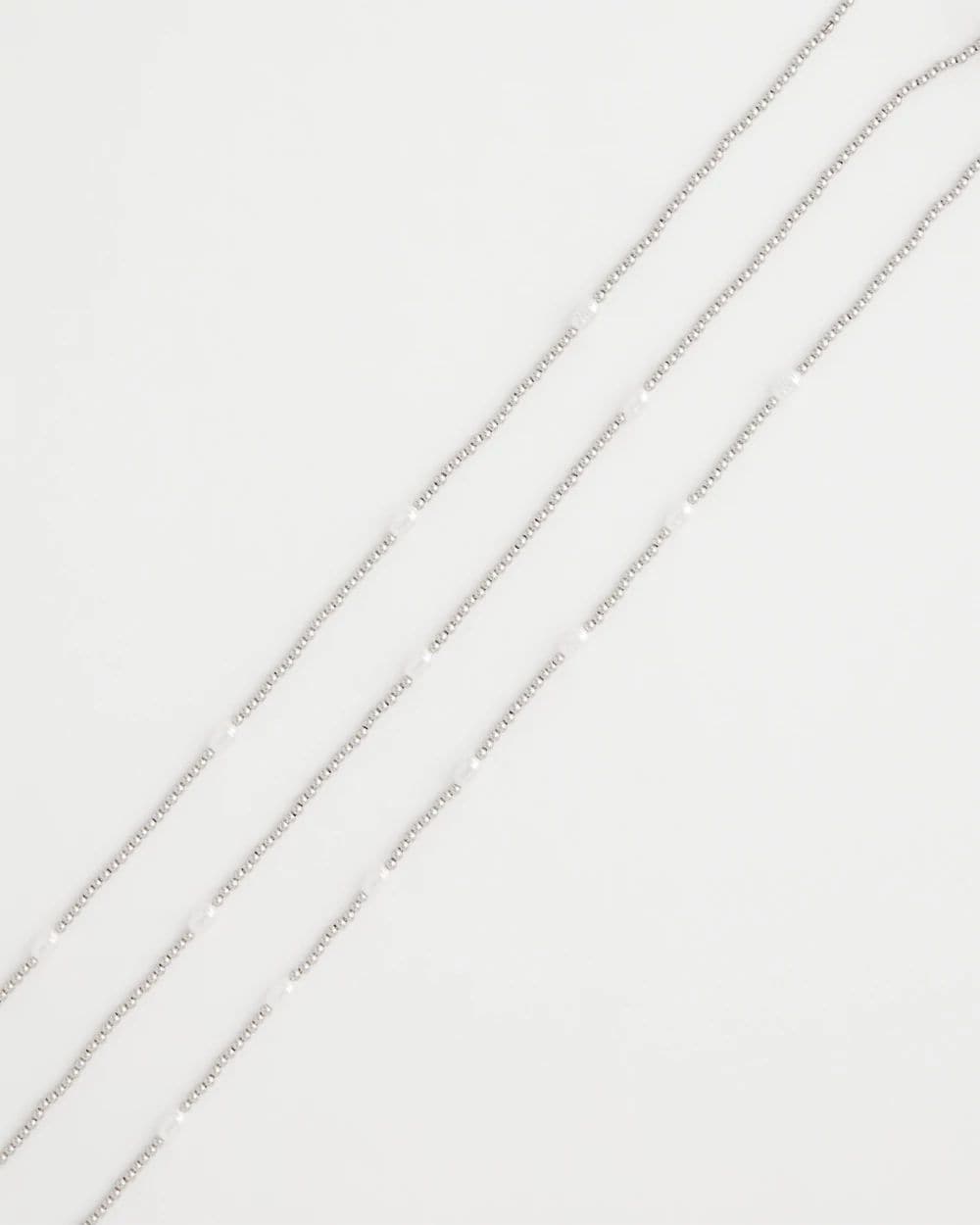 Pearlescent Bead Ball Short Necklace click to view larger image.