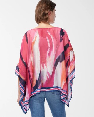 Border Stripe Poncho