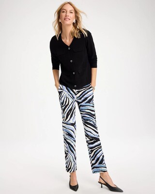 Emme Wide-Leg Abstract Animal Pants