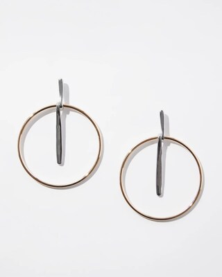 Mixed Metal Hoop Earrings