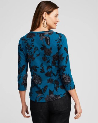 Floral 3/4 Sleeve Tee