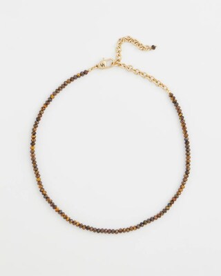 Genuine Tiger's Eye Stone Necklace click to view larger image.