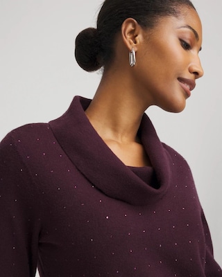 Zenergy® Luxe Diamante Cowlneck Tunic click to view larger image.
