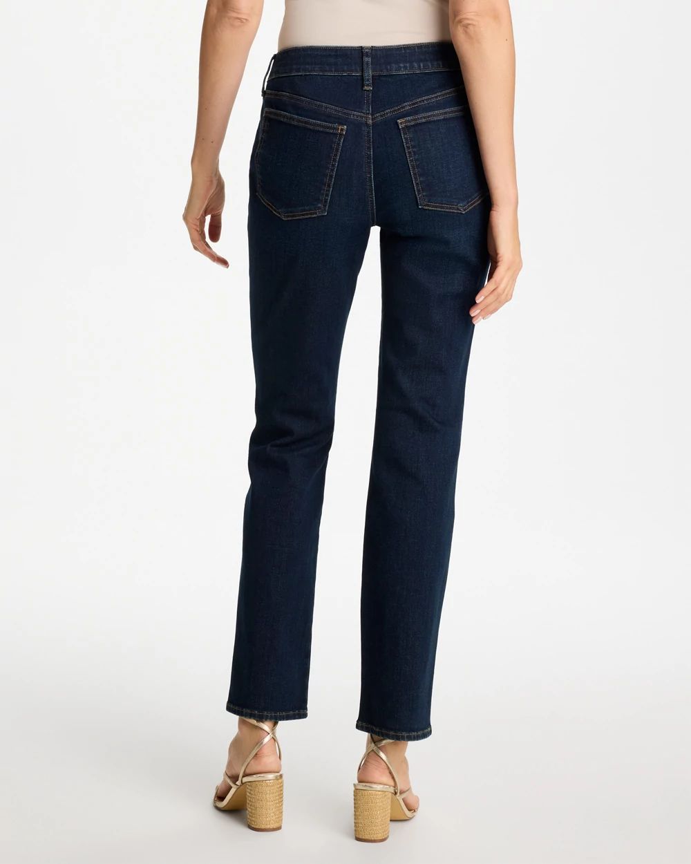 Pull-On Straight Jeans